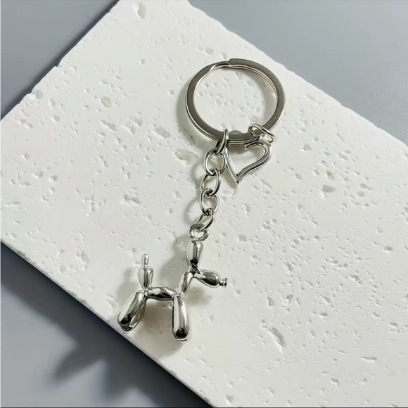 BALLOON DOG | Dainty Silver Bag Charm | Keychain (Brand New) ✨ - Picture 9 of 9
